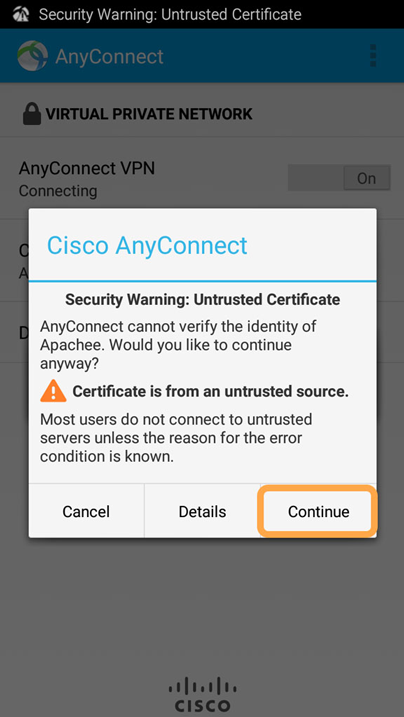 راهنمای استفاده از Cisco vpn در اندروید - 6